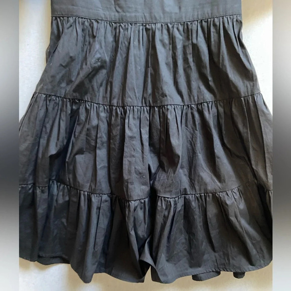 MICHAEL KORS Black Stretch Cotton Poplin Puff-Sleeve Dress Sz XXS - Picture 6 of 13